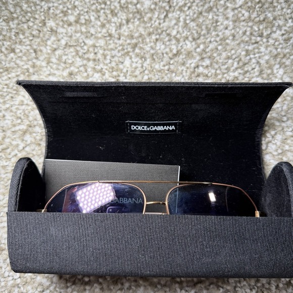 Dolce And Gabban Vintage Aviator Sunglasses Used With Velour Case - Picture 13 of 13